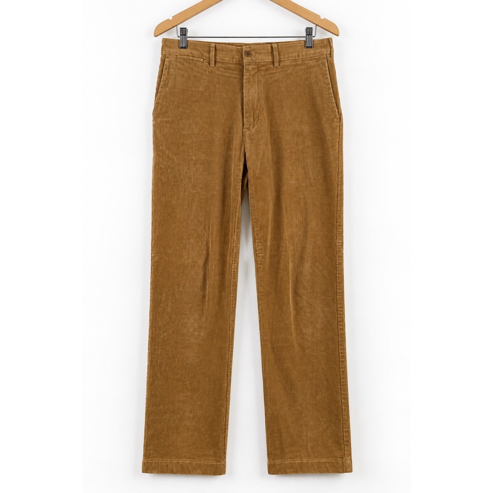 Polo Ralph Lauren Mens Wide Wale Corduroy Pants Tan Camel Straight Leg